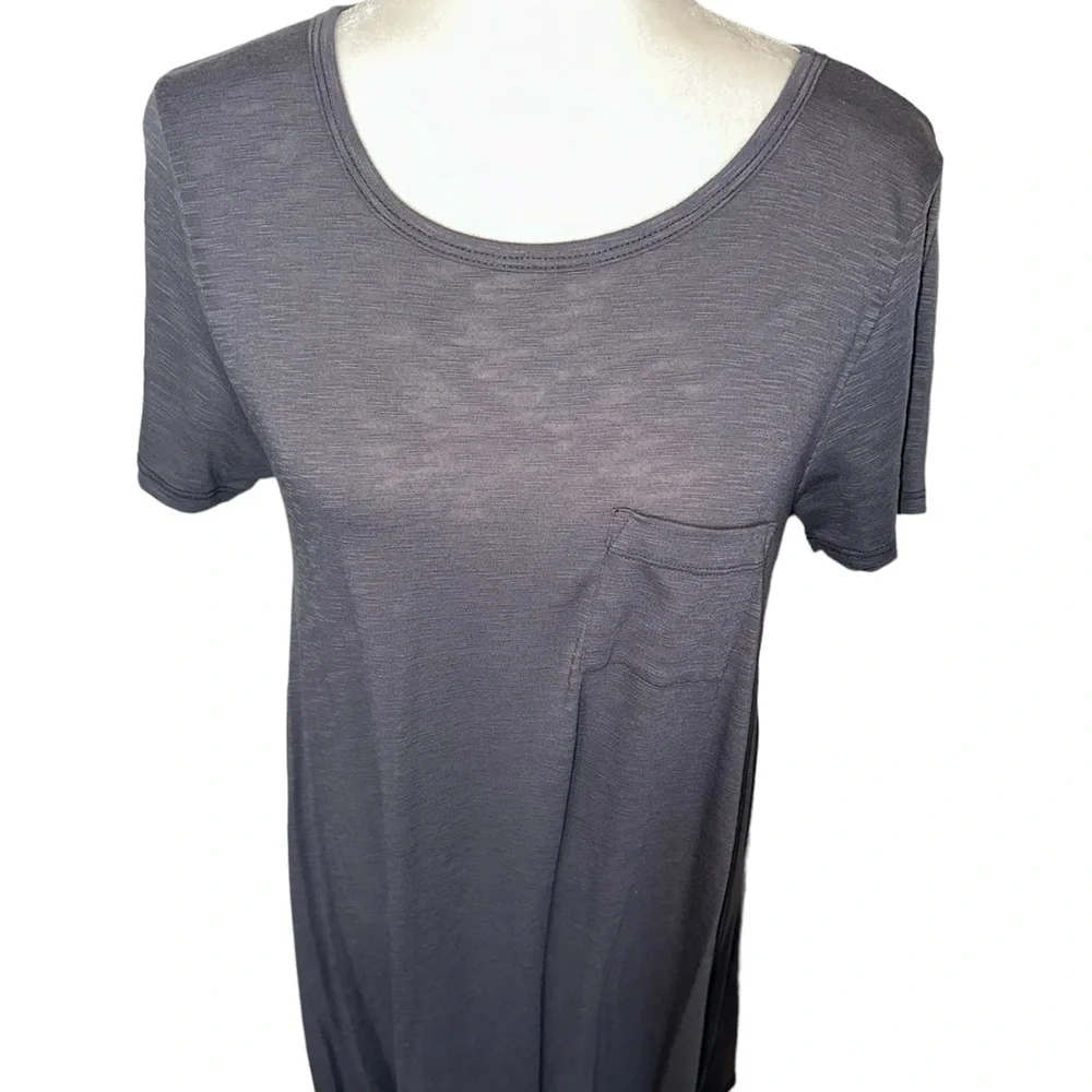 LuLaRoe Grey Short Sleeve Carly Swing Dress Size XS - Picture 6 of 9